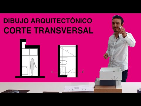 Corte longitudinal y transversal en planos arquitectónicos