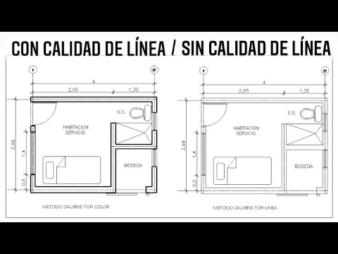 Grosores de líneas en planos arquitectónicos con AutoCAD PDF