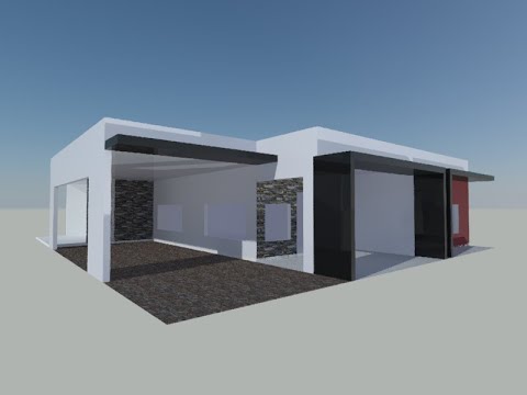 Plano arquitectónico de casa en Autocad: Diseño de interiores y exteriores